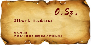 Olbort Szabina névjegykártya
